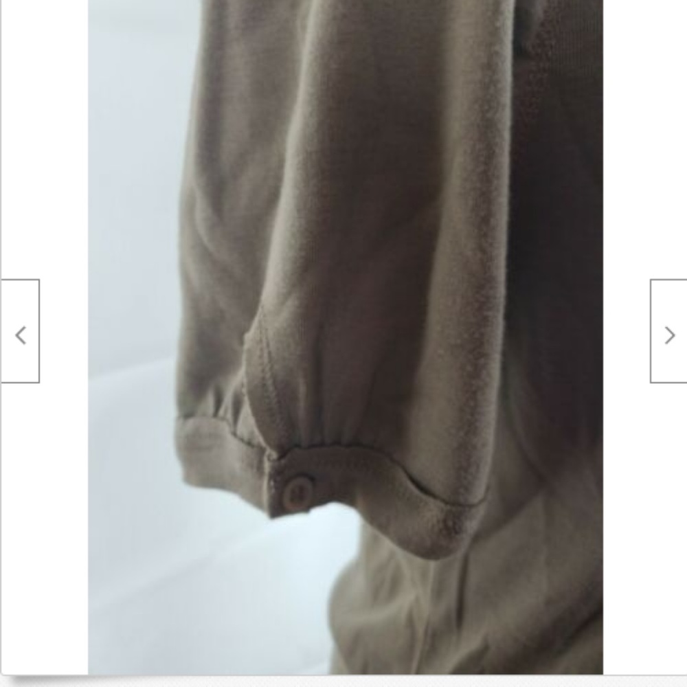 NWT Linq Dress Shirt Sz L Midi Green Stretch Modal - Picture 3 of 8